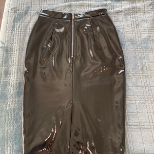 Vixen by Micheline Pitt Vinyl Pencil Skirt